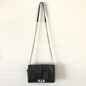 SOLD 🥳Rebecca Minkoff Black Geo Quilted Crossbody